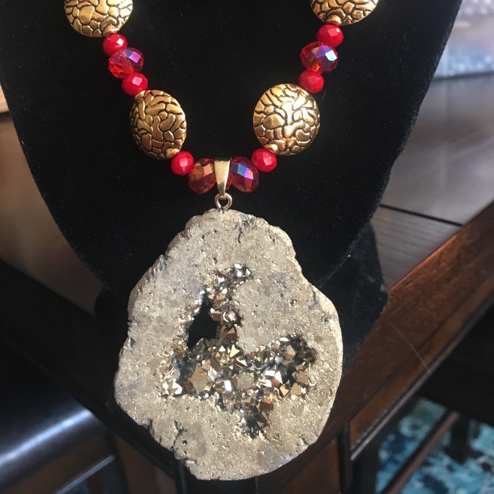 Gold Nugget Necklace Set